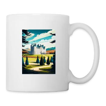 Blair Castle Ecosse Vintage Travel Poster WPA - Mug blanc - blanc - Droite