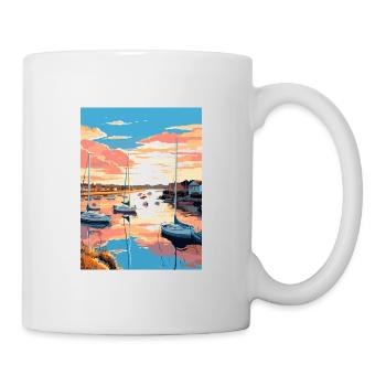 Poole Harbour England Vintage Reiseposter WPA - Tasse - Weiß - Rechts