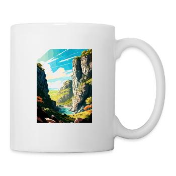 Cheddar Gorge England Vintage Reiseposter WPA - Tasse - Weiß - Rechts