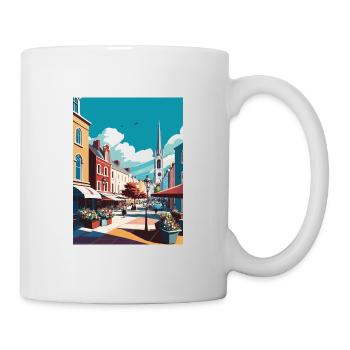 Galway Square Irland Vintage Reiseposter WPA - Tasse - Weiß - Rechts