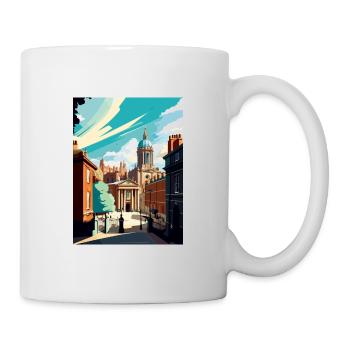 Leeds England Yorkshire Vintage Reiseposter WPA - Tasse - Weiß - Rechts