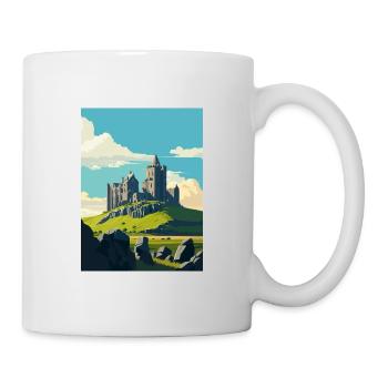 Rock Of Cashel Irlande Vintage voyage affiche WPA - Mug blanc - blanc - Droite