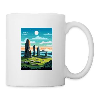 Isle Of Lewis Schottland Vintage Reiseposter WPA - Tasse - Weiß - Rechts