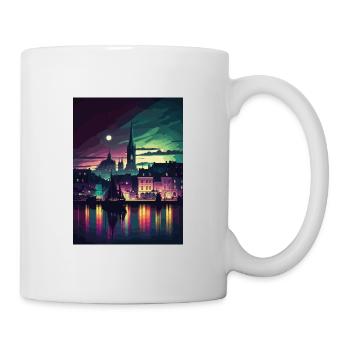 Galway Skyline Irland Vintage Reiseposter WPA - Tasse - Weiß - Rechts