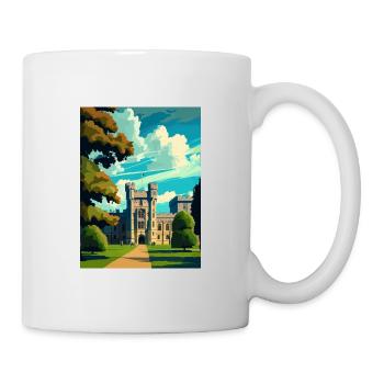Château de Windsor Écosse Vintage voyage affiche WPA - Mug blanc - blanc - Droite