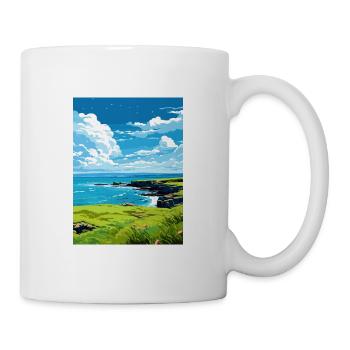 Rame Halbinsel Cornwall Vintage Reiseposter WPA - Tasse - Weiß - Rechts