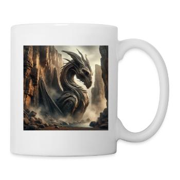Dragon dans le ravin - Mug blanc - blanc - Droite
