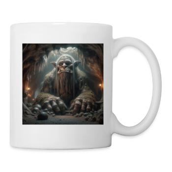 Troll in der magischen Höhle - Tasse - Weiß - Rechts