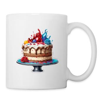 Birthday Cake / Cake / Happy Birthday / Cake - Mug - white - Right