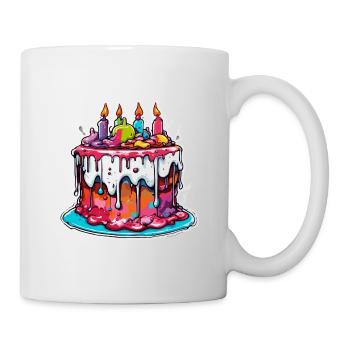 Birthday Cake / Cake / Happy Birthday / Cake - Mug - white - Right