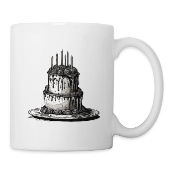 Birthday Cake / Cake / Happy Birthday / Cake - Mug - white - Right