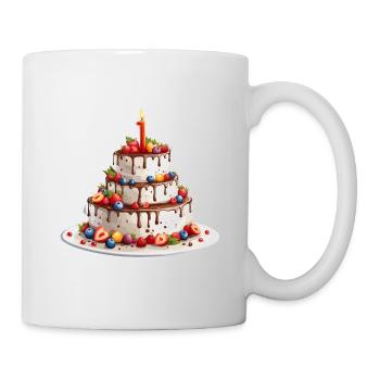 Birthday Cake / Cake / Happy Birthday / Cake - Mug - white - Right
