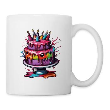 Birthday Cake / Cake / Happy Birthday / Cake - Mug - white - Right