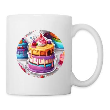 Birthday Cake / Cake / Happy Birthday / Cake - Mug - white - Right