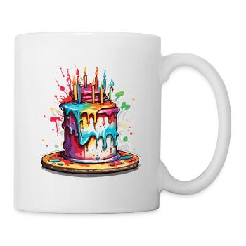 Birthday Cake / Cake / Happy Birthday / Cake - Mug - white - Right