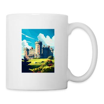 Château de Culzean Ecosse Vintage voyage affiche WPA - Mug blanc - blanc - Droite