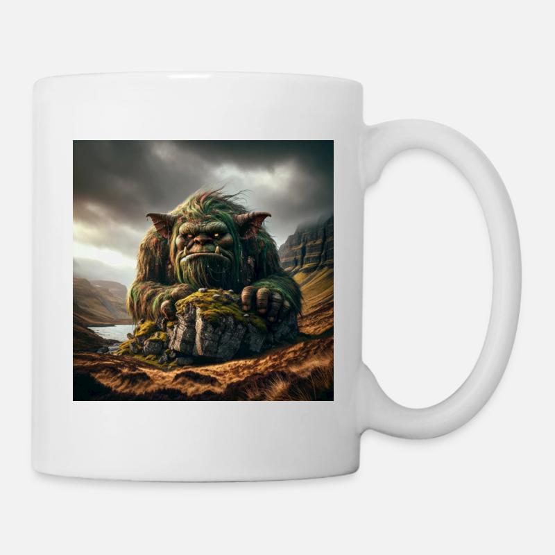 Troll in den Bergen - Tasse - Weiß