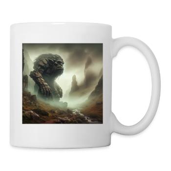 Troll im Nebel - Tasse - Weiß - Rechts