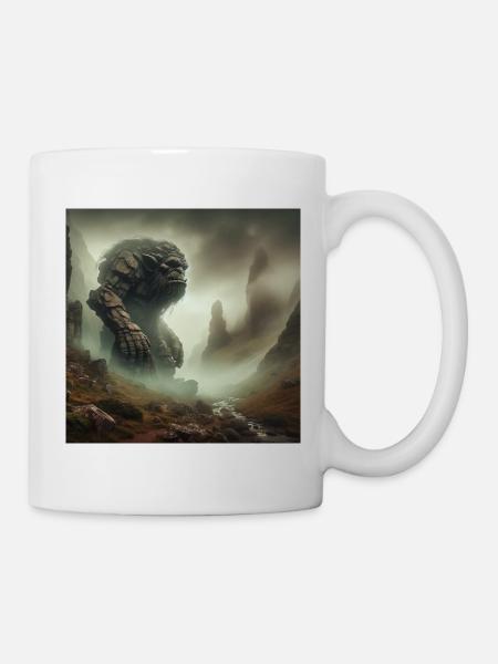 Troll im Nebel - Tasse - Weiß