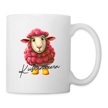 Das gut gelaunte Küstendeern - Schaf - Tasse - Weiß - Rechts