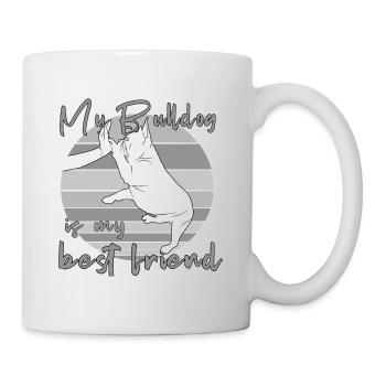 Mon bouledogue est mon meilleur ami - High Five ! - Mug blanc - blanc - Droite