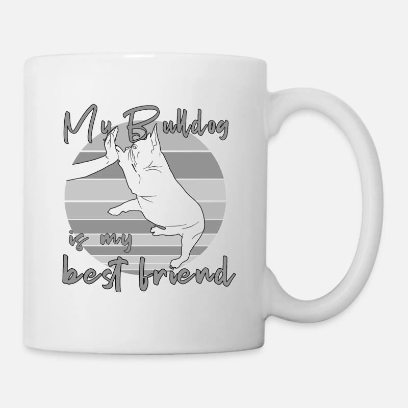 Mon bouledogue est mon meilleur ami - High Five ! - Mug blanc - blanc