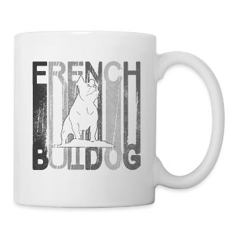 French bulldog mom - Moms love their Frenchies - Mug - white - Right