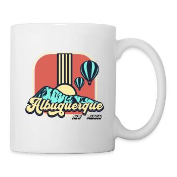 Albuquerque Rétro Montgolfière - Mug blanc - blanc - Droite