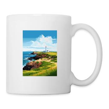 Lizard Point England Vintage Reiseposter WPA Kunst - Tasse - Weiß - Rechts