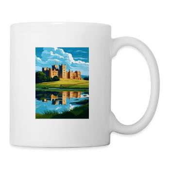 Leeds Castle England Vintage Travel Poster WPA Art - Mug - white - Right