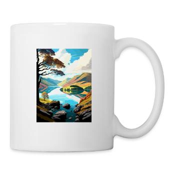 Ullswater Decoration Vintage Travel Poster WPA Art - Mug - white - Right