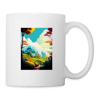 Eden Project England Vintage Travel Poster WPA Art - Mug - white - Right
