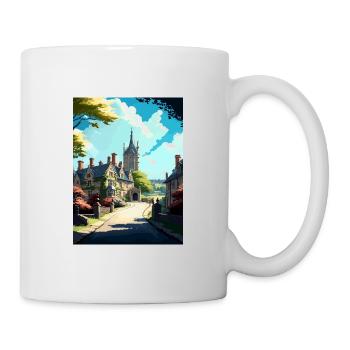 Castle Combe England Vintage Reiseposter WPA Kunst - Tasse - Weiß - Rechts