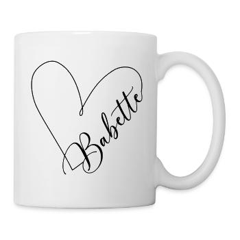 Babette Name Heart Line - Mug - white - Right