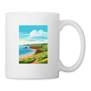 St Bees Head Cumbria Vintage Travel Poster WPA Art - Mug - white - Right