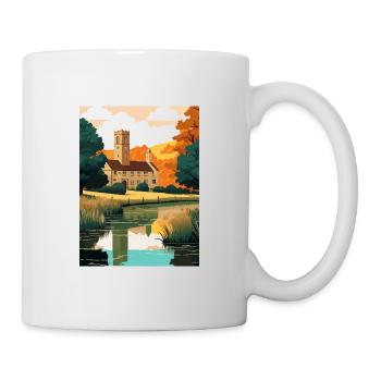 Cotswolds Angleterre Royaume-Uni Vintage voyage affiche WPA Art - Mug blanc - blanc - Droite
