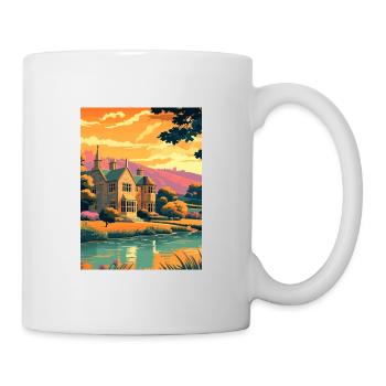 Cotswolds Angleterre Royaume-Uni Vintage voyage affiche WPA Art - Mug blanc - blanc - Droite