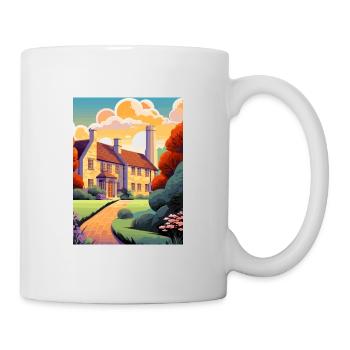 Cotswolds Angleterre Royaume-Uni Vintage voyage affiche WPA Art - Mug blanc - blanc - Droite