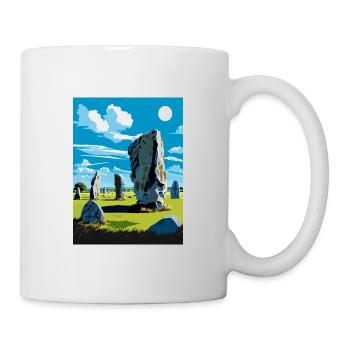 Avebury Stone Circle Vintage Travel Poster WPA Art - Mug - white - Right