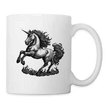 Einhorn / Fabelwesen / Märchen / Magie / Glitzer - Tasse - Weiß - Rechts
