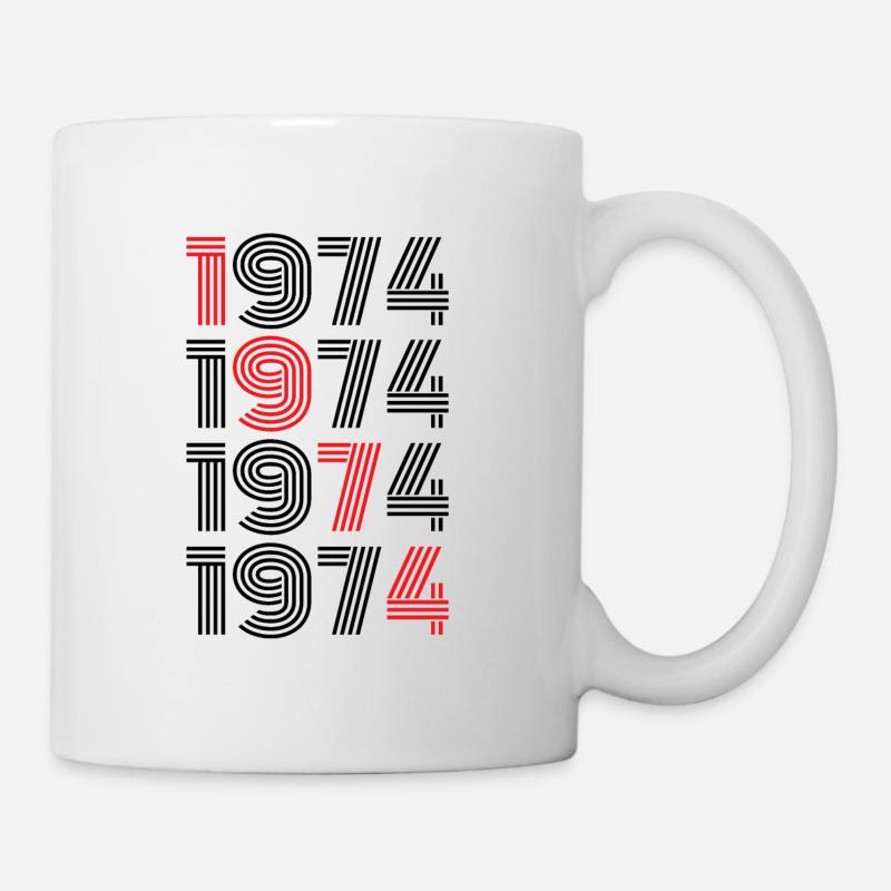 Cadeau d'anniversaire vintage 1974 - Mug blanc - blanc