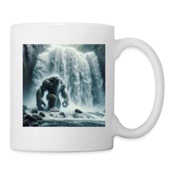 Troll im Wasserfall - Tasse - Weiß - Rechts