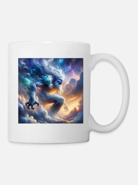 Troll in den Wolken - Tasse - Weiß