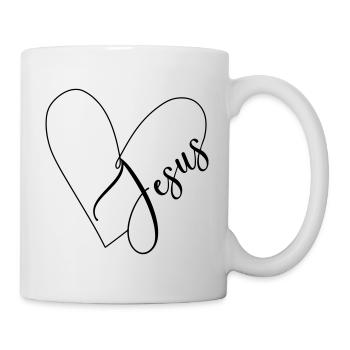 Jesus Heart Heart Line - Mug - white - Right