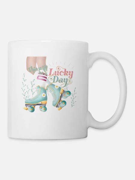 Fille de patin à roulettes - Mug blanc - blanc