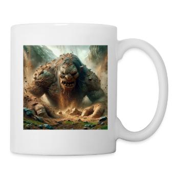 Le troll sort du sol - Mug blanc - blanc - Droite