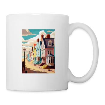 Aldeburgh England Vintage Reiseposter Souvenir - Tasse - Weiß - Rechts