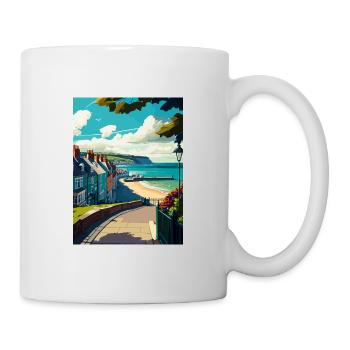 Lyme Regis Angleterre Vintage voyage affiche Souvenir - Mug blanc - blanc - Droite