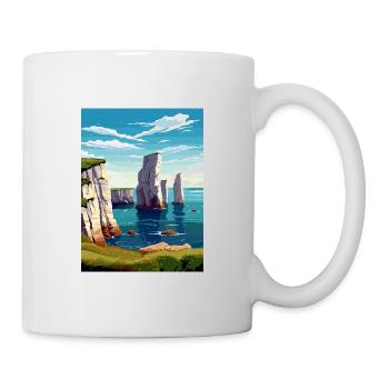 Beachy Head Sussex Vintage voyage affiche Souvenir - Mug blanc - blanc - Droite