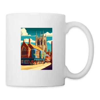 Kings Lynn England Vintage Reiseposter Souvenir - Tasse - Weiß - Rechts